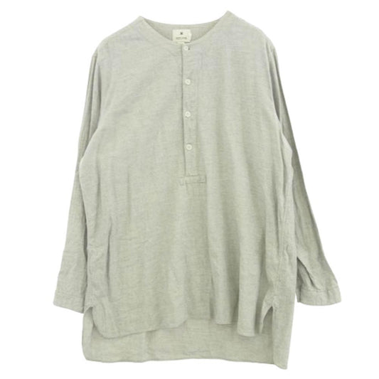 snowpeak スノーピーク SH-18AU005 バンドカラー 長袖 シャツ グレー系 XXL【中古】