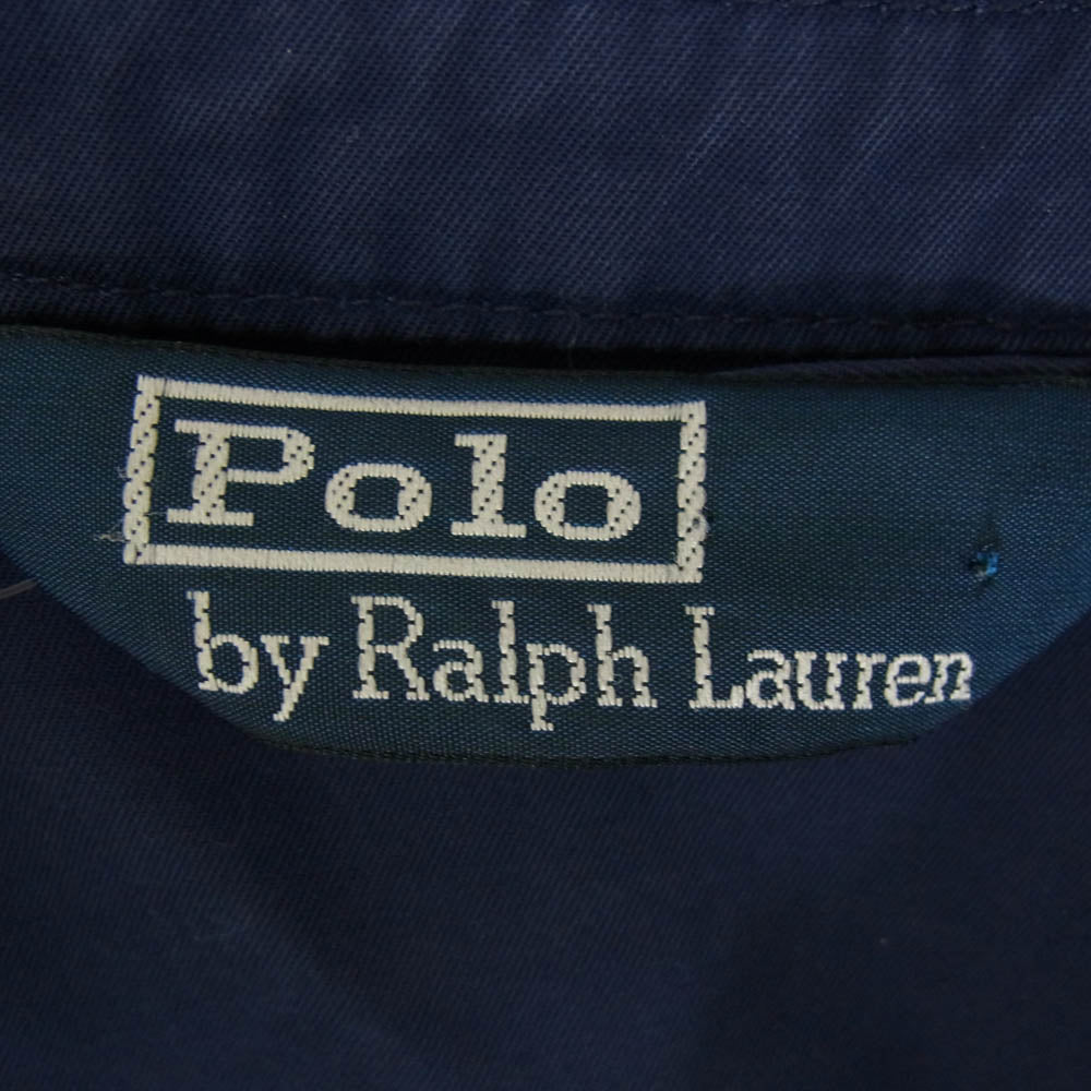 POLO RALPH LAUREN ポロ・ラルフローレン チンストラップ付き スイングトップ ジップアップ ブルゾン ハリントン ドリズラー ジャケット ネイビー系 3X【中古】