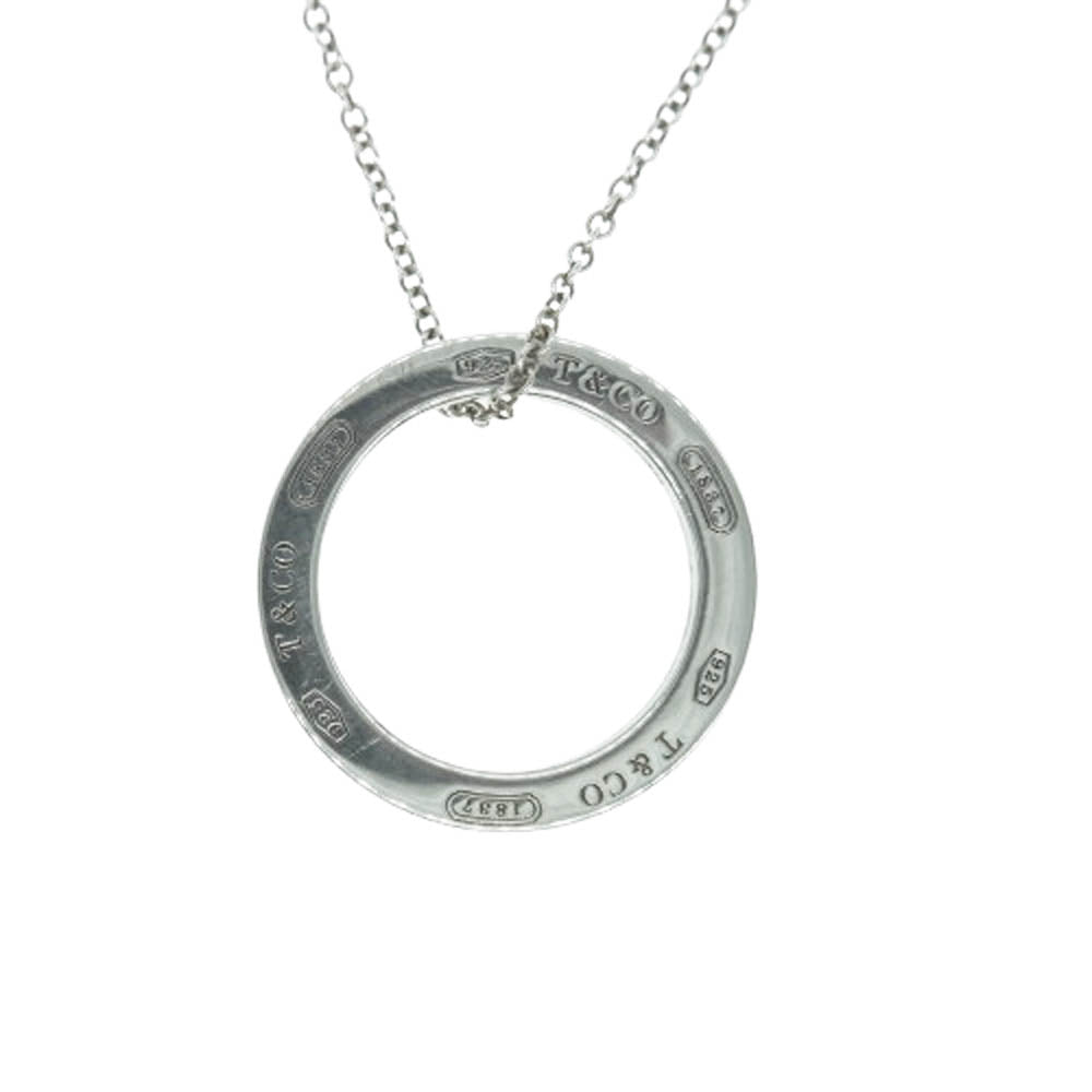 TIFFANY&Co. ティファニー 1837 サークルリング ペンダント ネックレス シルバー系【中古】