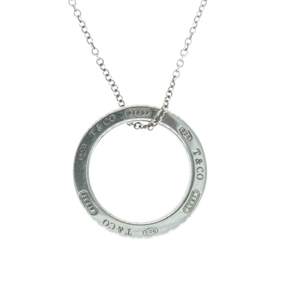 TIFFANY&Co. ティファニー 1837 サークルリング ペンダント ネックレス シルバー系【中古】