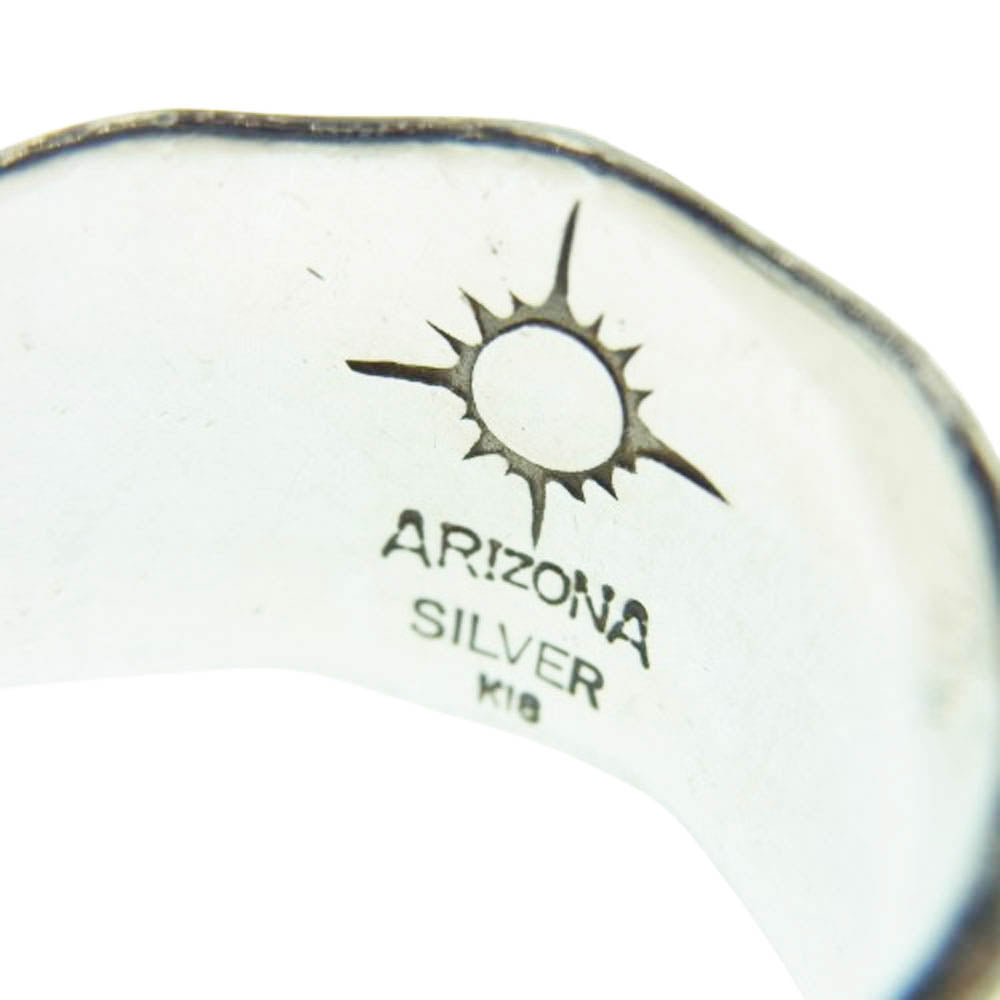 ARIZONA FREEDOM アリゾナフリーダム K18 サンフラワー コンチョ リング シルバー系 ゴールド系 約27号【中古】