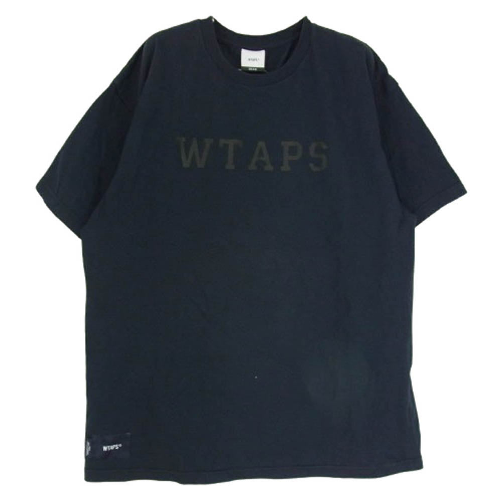 WTAPS ダブルタップス SNEAK SIGN プリント Tシャツ NAVY ネイビー系 X02【中古】