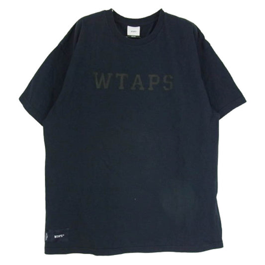 WTAPS ダブルタップス SNEAK SIGN プリント Tシャツ NAVY ネイビー系 X02【中古】