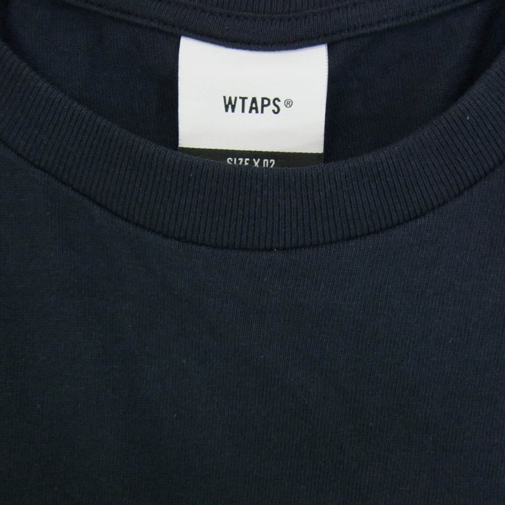 WTAPS ダブルタップス SNEAK SIGN プリント Tシャツ NAVY ネイビー系 X02【中古】