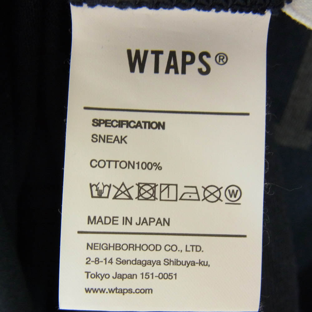 WTAPS ダブルタップス SNEAK SIGN プリント Tシャツ NAVY ネイビー系 X02【中古】