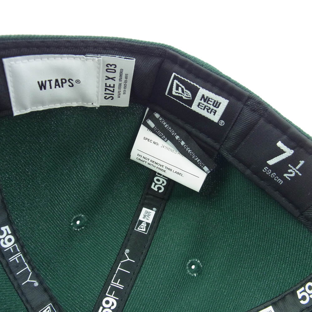 WTAPS ダブルタップス NEWERA 59FIFTY LOW PROFILE 59フィフティー ロー プロファイル キャップ 帽子 グリーン グリーン系 X 03【美品】【中古】