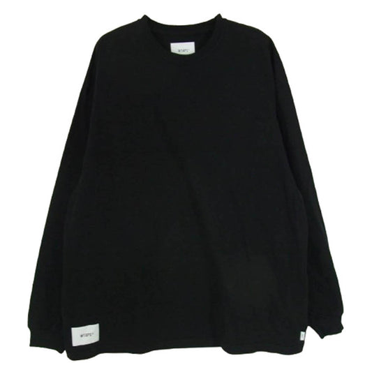 WTAPS ダブルタップス 23SS 232ATDT-CSM12 OBJ 03 / LS / COTTON. FORTLESS ロングスリーブ Tシャツ ブラック系 X03【中古】