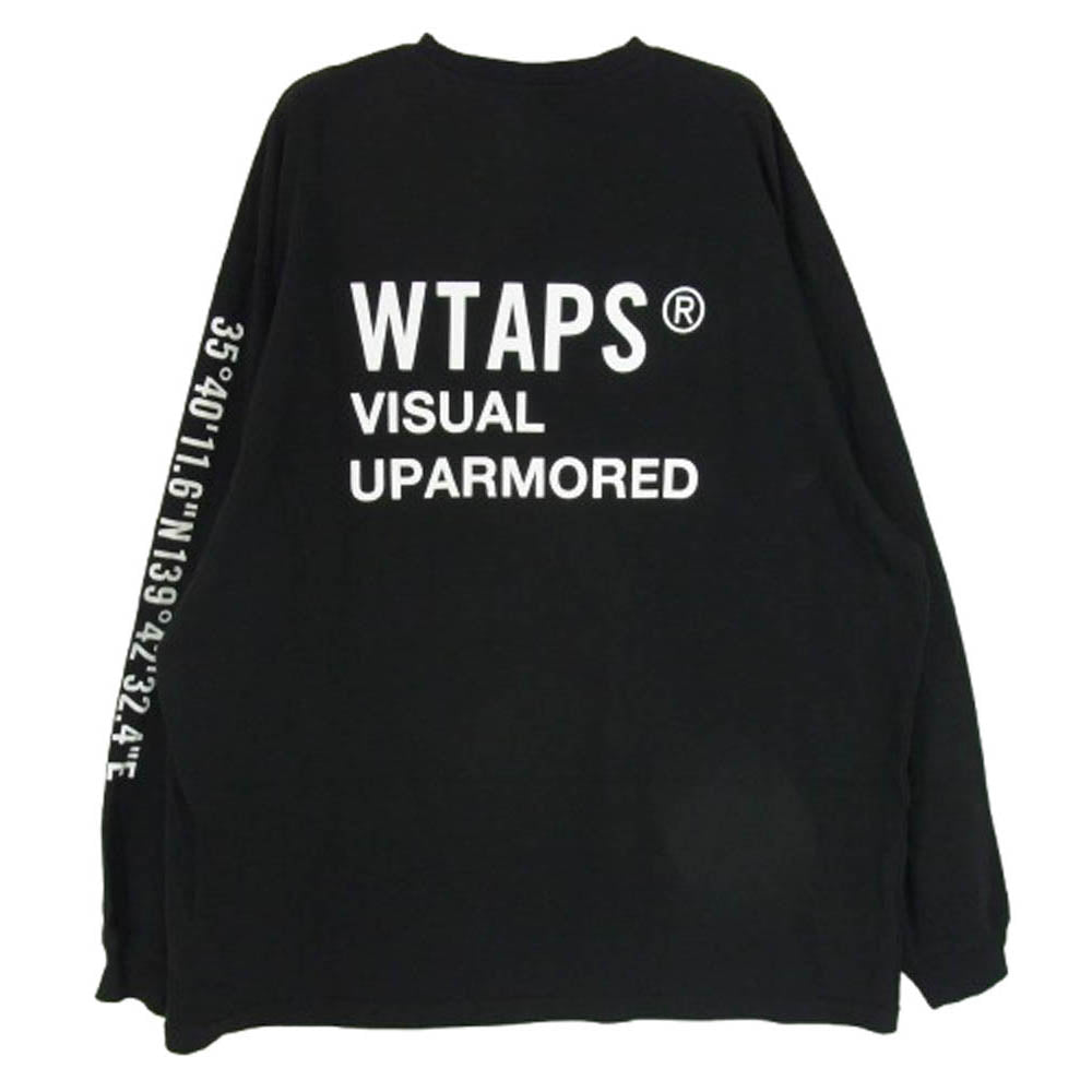 WTAPS ダブルタップス 23SS 232ATDT-CSM12 OBJ 03 / LS / COTTON. FORTLESS ロングスリーブ Tシャツ ブラック系 X03【中古】