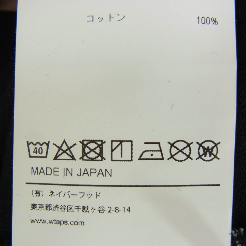 WTAPS ダブルタップス 23SS 232ATDT-CSM12 OBJ 03 / LS / COTTON. FORTLESS ロングスリーブ Tシャツ ブラック系 X03【中古】