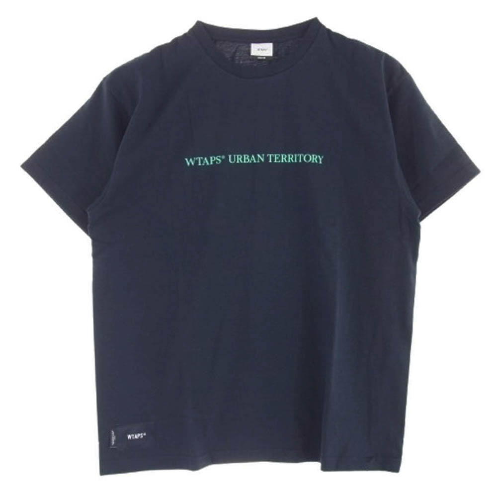 WTAPS ダブルタップス 23SS 231ATDT-STM03S WUT COTTON URBAN TERRITORY クルーネック 半袖 カットソー Tシャツ ネイビー系 02【極上美品】【中古】