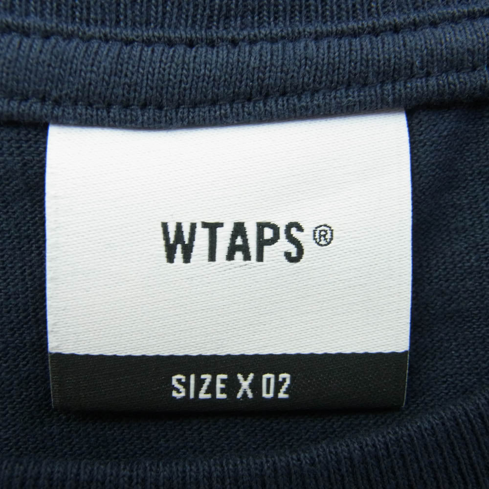 WTAPS ダブルタップス 23SS 231ATDT-STM03S WUT COTTON URBAN TERRITORY クルーネック 半袖 カットソー Tシャツ ネイビー系 02【極上美品】【中古】