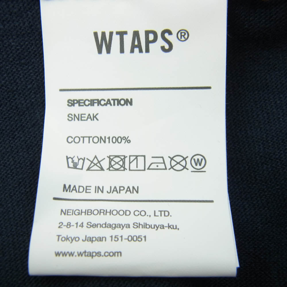 WTAPS ダブルタップス 23SS 231ATDT-STM03S WUT COTTON URBAN TERRITORY クルーネック 半袖 カットソー Tシャツ ネイビー系 02【極上美品】【中古】