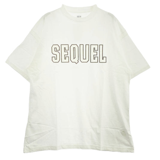 SEQUEL シークエル 23SS SQ-23SS-ST-02 T-SHIRT プリント Tシャツ WHITE ホワイト系 XL【新古品】【未使用】【中古】