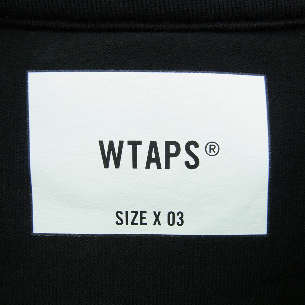 WTAPS ダブルタップス 24AW 242ATDT-CSM05 ACADEMY COTTON アカデミー コットン Tシャツ ブラック ブラック系 03【極上美品】【中古】