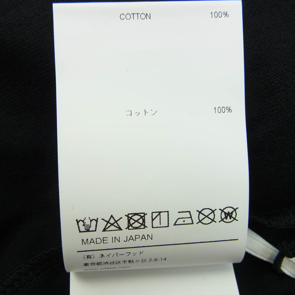 WTAPS ダブルタップス 24AW 242ATDT-CSM05 ACADEMY COTTON アカデミー コットン Tシャツ ブラック ブラック系 03【極上美品】【中古】