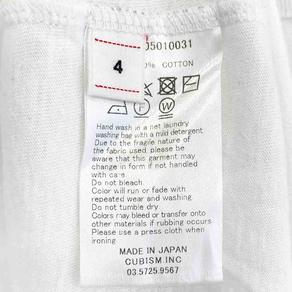 VISVIM ビズビム 19SS 0119105010031 JUMBO TEE S/SPALISADES ジャンボ Tシャツ ホワイト系 4【中古】