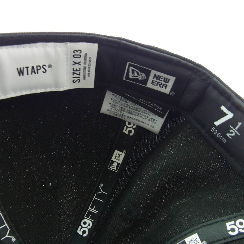 WTAPS ダブルタップス NEWERA 59FIFTY LOW PROFILE 59フィフティー ロー プロファイル キャップ 帽子 ブラック ブラック系 X 03【美品】【中古】