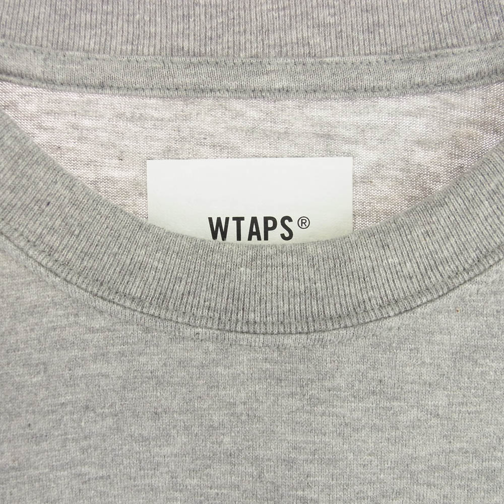 WTAPS ダブルタップス 24AW 242ATDT-CSM05 ACADEMY COTTON アカデミー コットン Tシャツ アッシュグレー グレー系 03【新古品】【未使用】【中古】