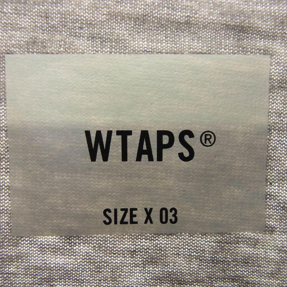 WTAPS ダブルタップス 24AW 242ATDT-CSM05 ACADEMY COTTON アカデミー コットン Tシャツ アッシュグレー グレー系 03【新古品】【未使用】【中古】