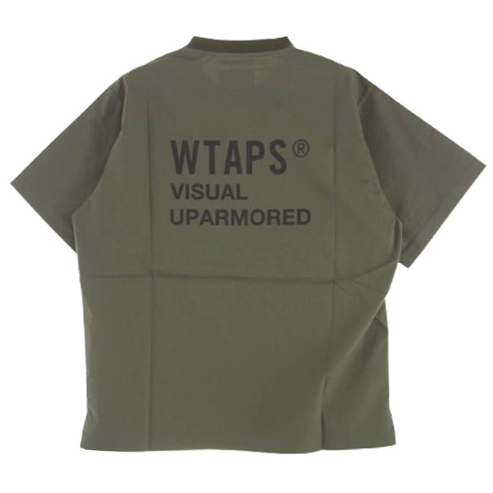 WTAPS ダブルタップス 21SS 211GWDT-SHM04 SMOCK/SS/COPO.RIPSTOP.COOLMAX スモック プルオーバー シャツ OLIVE カーキ系 03【新古品】【未使用】【中古】
