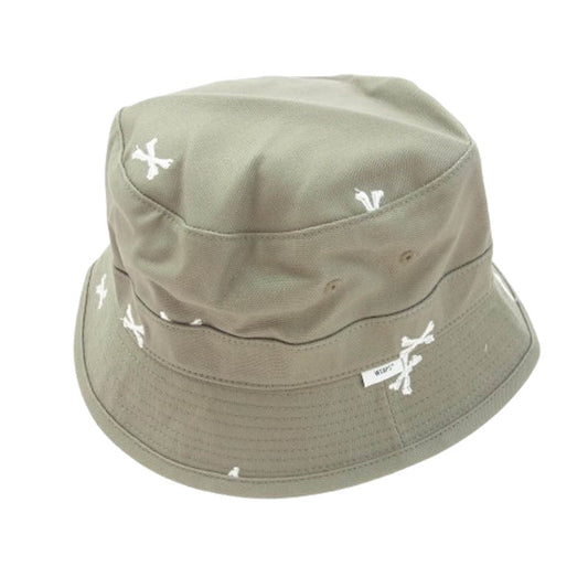 WTAPS ダブルタップス 22SS 221HCDT-HT16 OXFORD TEXTILE BUCKET HAT オックスフォード クロスボーン バケット ハット 帽子 グレー系 03【新古品】【未使用】【中古】