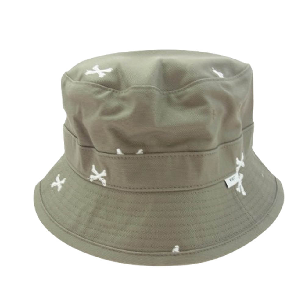 WTAPS ダブルタップス 22SS 221HCDT-HT16 OXFORD TEXTILE BUCKET HAT オックスフォード クロスボーン バケット ハット 帽子 グレー系 03【新古品】【未使用】【中古】
