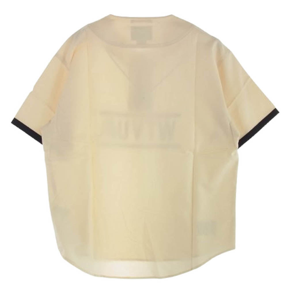 WTAPS ダブルタップス 23SS 231TQDT-SHM03 LEAGUE/SS/COTTON.TWILL.WTVUA リーグ ショート スリーブ ベースボール 半袖 シャツ ベージュ系 02【極上美品】【中古】