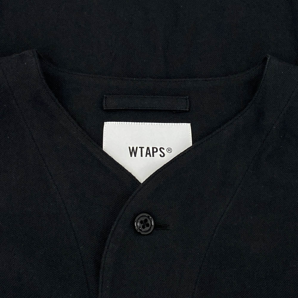 WTAPS ダブルタップス 22AW 222TQDT-SHM05 League Cotton Twill League Black リーグ コットン ツイル リーグ ベースボール 長袖 シャツ ブラック系 X 02【美品】【中古】