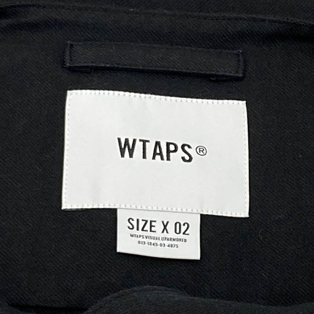 WTAPS ダブルタップス 22AW 222TQDT-SHM05 League Cotton Twill League Black リーグ コットン ツイル リーグ ベースボール 長袖 シャツ ブラック系 X 02【美品】【中古】
