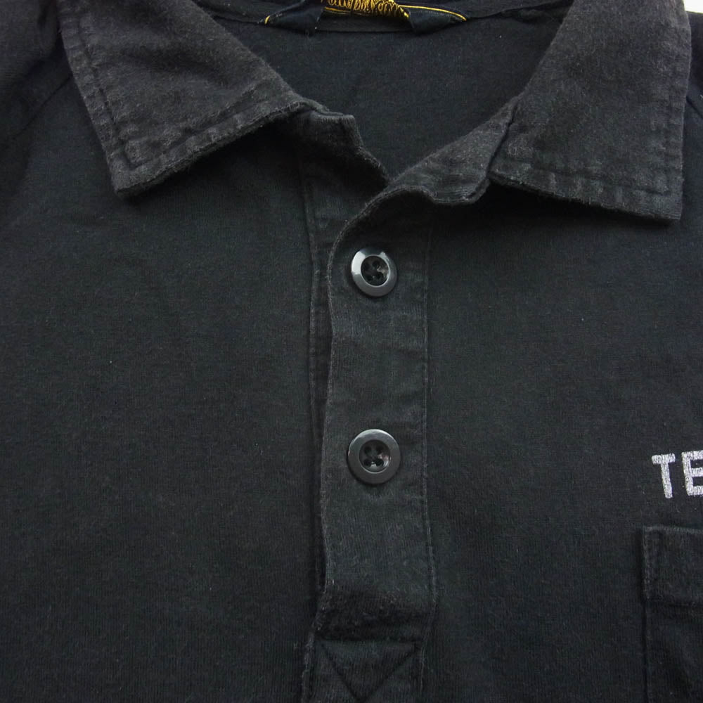 TENDERLOIN テンダーロイン フロント ロゴ 半袖 ポロ シャツ ブラック系 XS【中古】