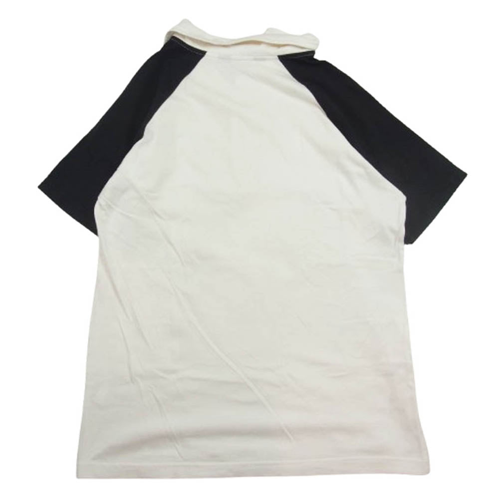 TENDERLOIN テンダーロイン フロント ロゴ 半袖 ポロ シャツ ツートンカラー ブラック系 ホワイト系 XS【中古】