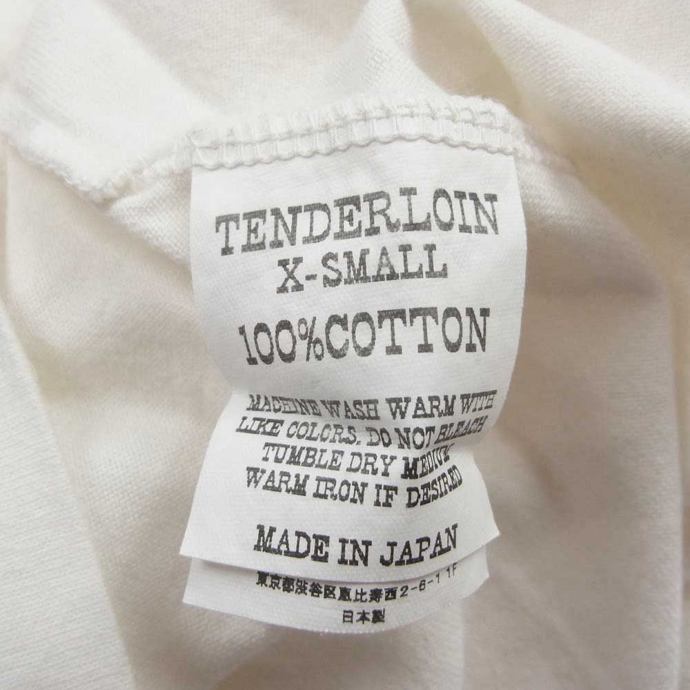 TENDERLOIN テンダーロイン フロント ロゴ 半袖 ポロ シャツ ツートンカラー ブラック系 ホワイト系 XS【中古】