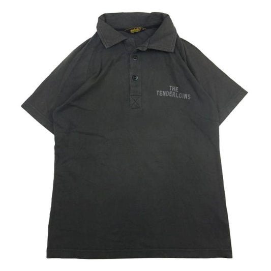 TENDERLOIN テンダーロイン フロント ロゴ 半袖 ポロ シャツ ダークグレー系 XS【中古】