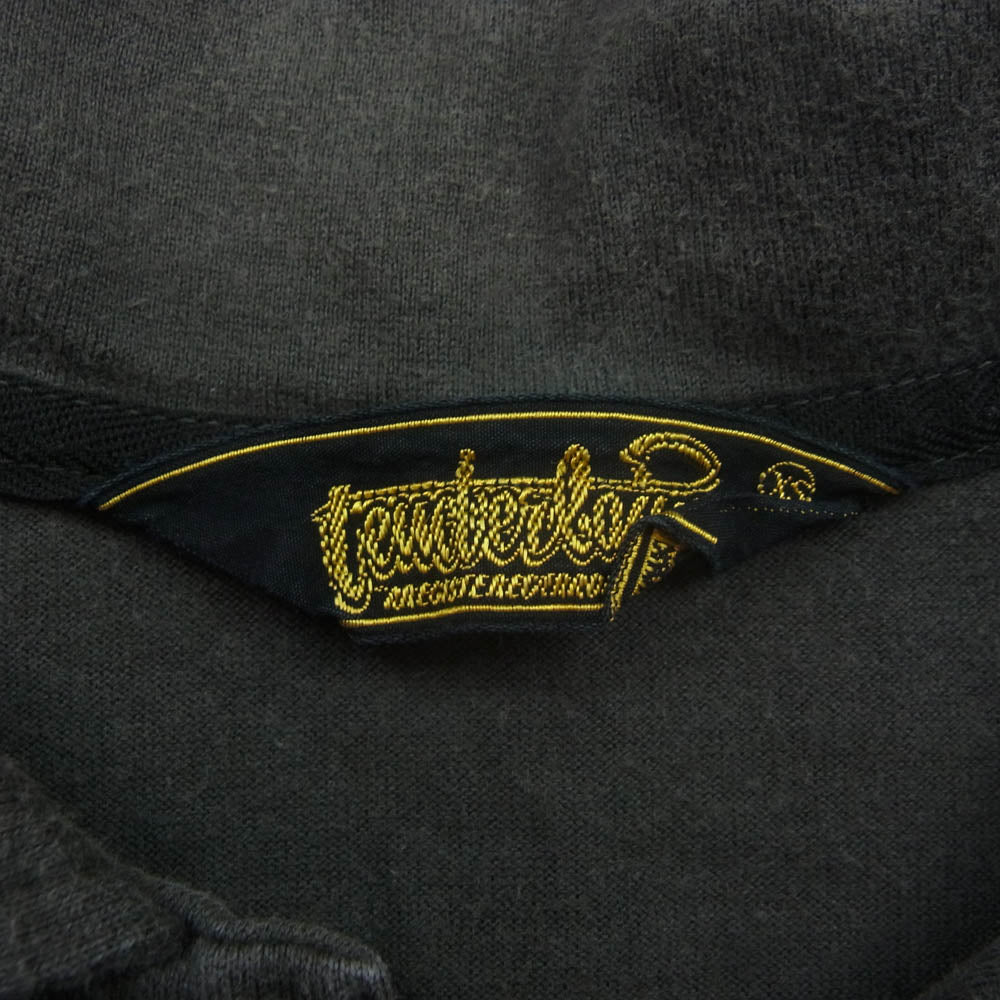 TENDERLOIN テンダーロイン フロント ロゴ 半袖 ポロ シャツ ダークグレー系 XS【中古】