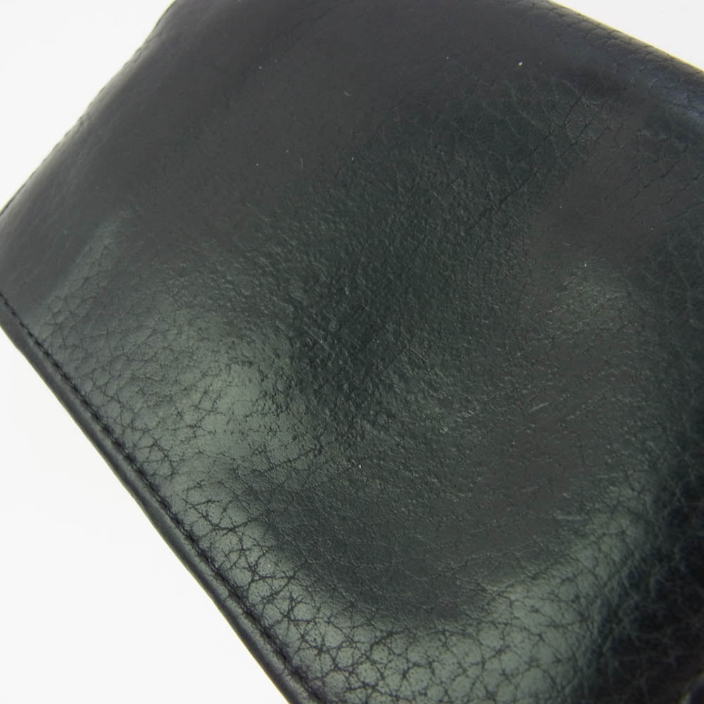 RUDE GALLERY ルードギャラリー STEERHIDE ステアハイド レザー 3つ折り 財布 牛革 ブラック系【中古】