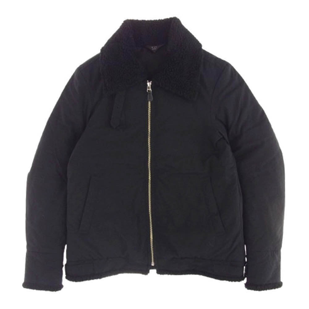 wjk ダブルジェイケイ 117455001 STUDIOUS スタディオス 限定 B-3 衿ボア ダウンジャケット ブラック系 1【中古】