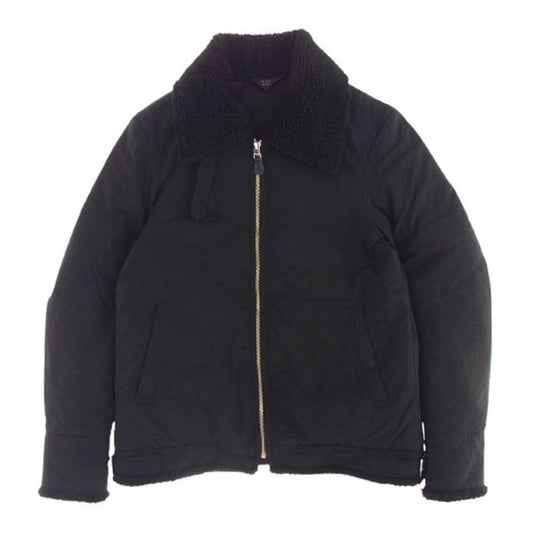 wjk ダブルジェイケイ 117455001 STUDIOUS スタディオス 限定 B-3 衿ボア ダウンジャケット ブラック系 1【中古】