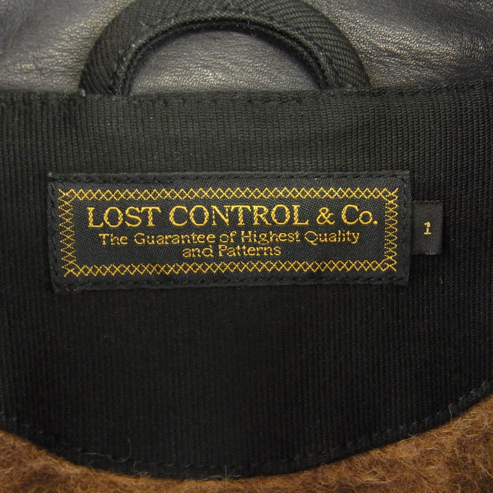 LOST CONTROL ロストコントロール L10F3-4008B N-1 TYPE アルパカ インナー デッキ ジャケット ブラック系 1【中古】