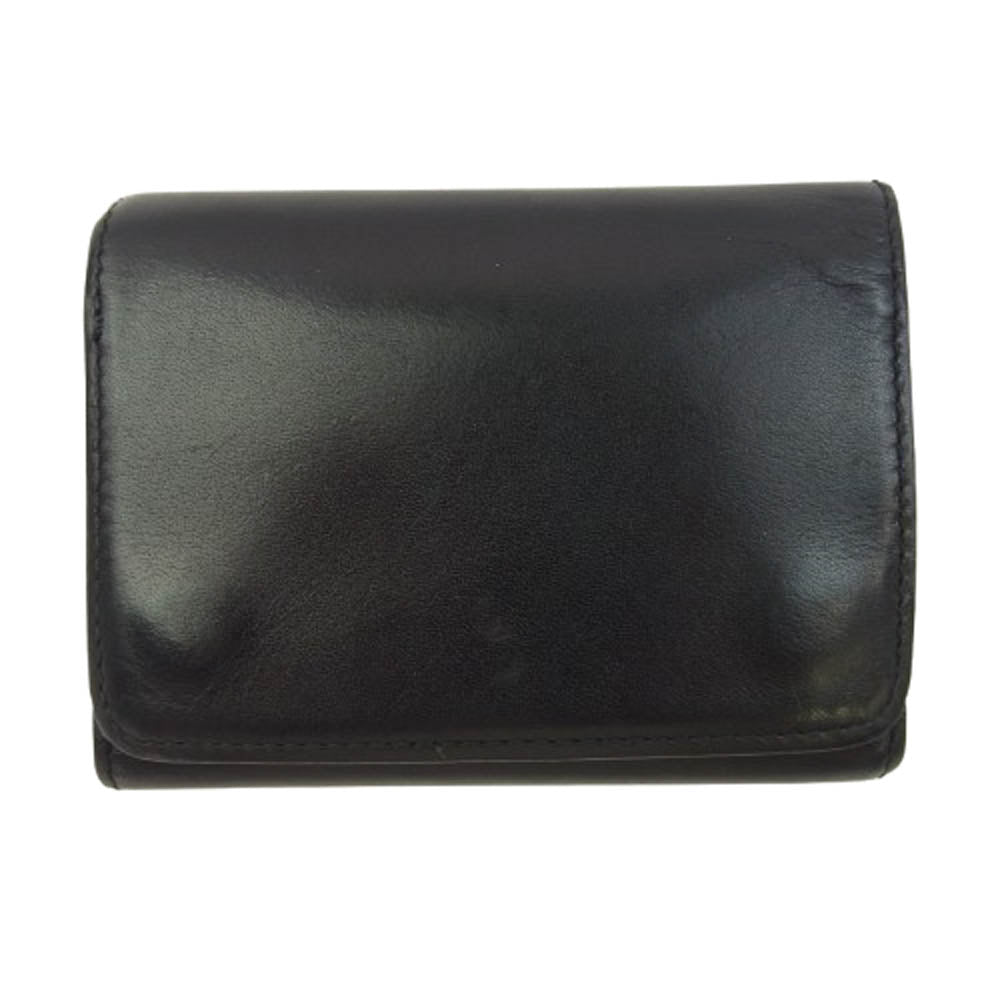 WACKO MARIA ワコマリア WMGP-WL03 × PORTER ポーター STEER HIDE WALLET TYPE3 ステアハイド 三つ折り財布 牛革 ブラック系【中古】