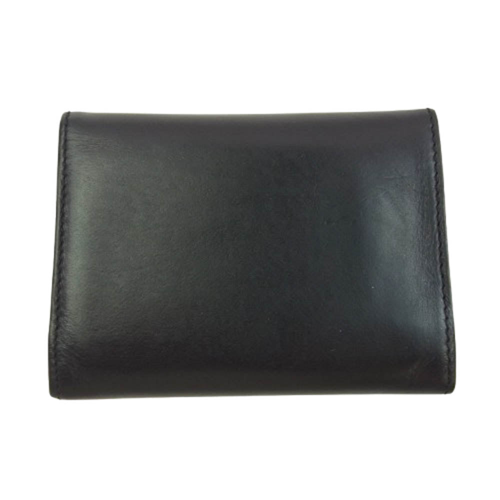 WACKO MARIA ワコマリア WMGP-WL03 × PORTER ポーター STEER HIDE WALLET TYPE3 ステアハイド 三つ折り財布 牛革 ブラック系【中古】