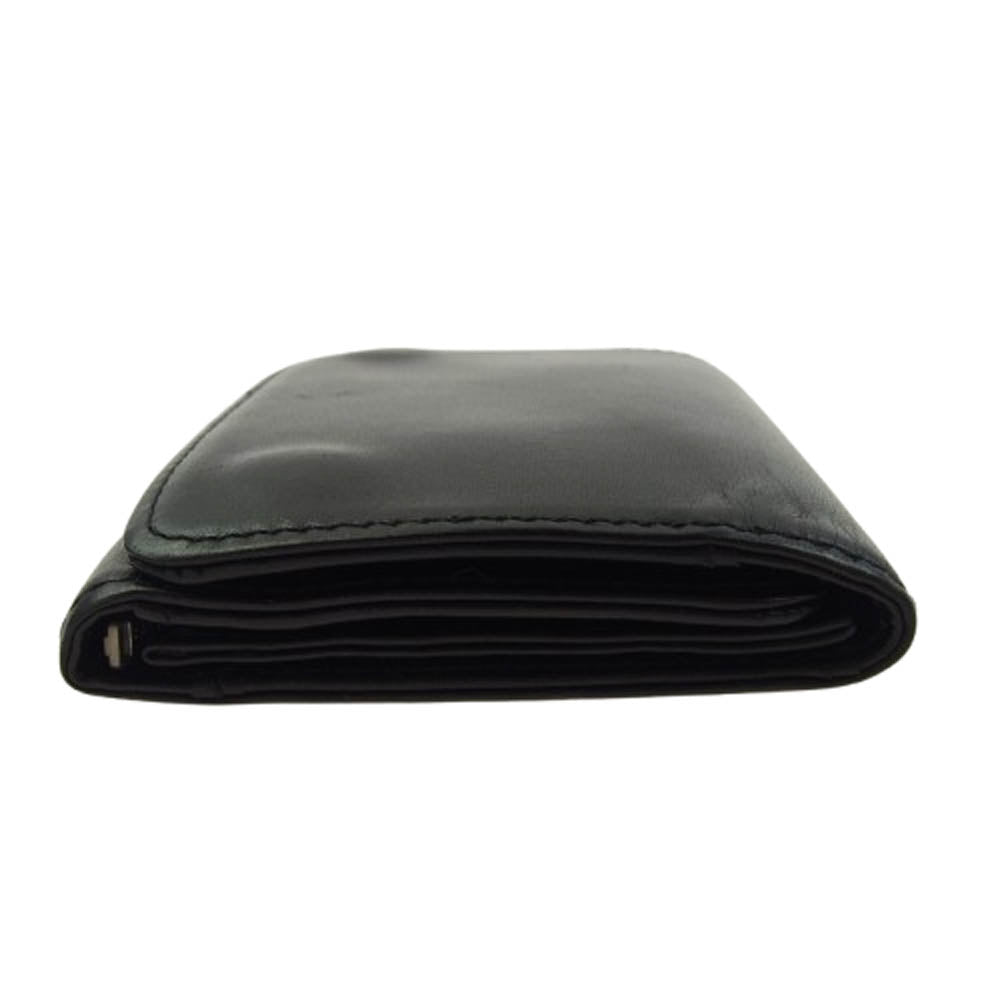 WACKO MARIA ワコマリア WMGP-WL03 × PORTER ポーター STEER HIDE WALLET TYPE3 ステアハイド 三つ折り財布 牛革 ブラック系【中古】