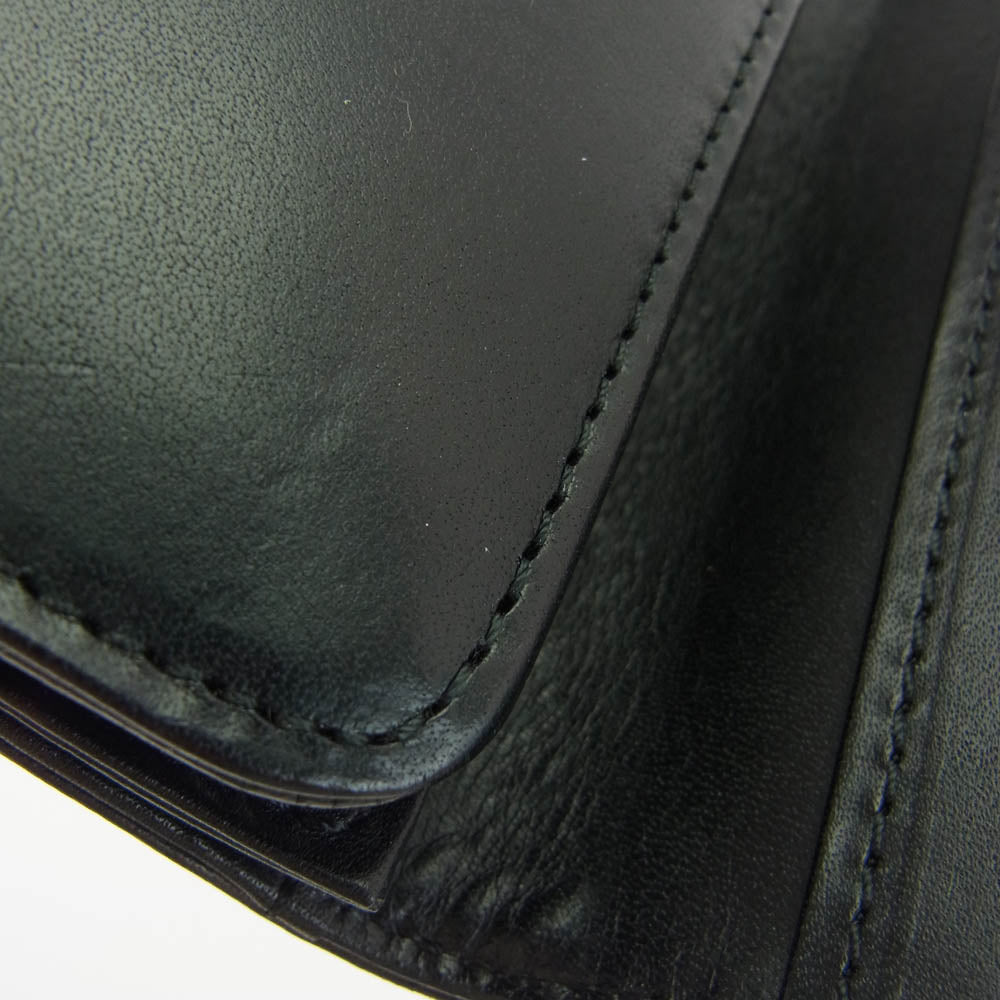 WACKO MARIA ワコマリア WMGP-WL03 × PORTER ポーター STEER HIDE WALLET TYPE3 ステアハイド 三つ折り財布 牛革 ブラック系【中古】