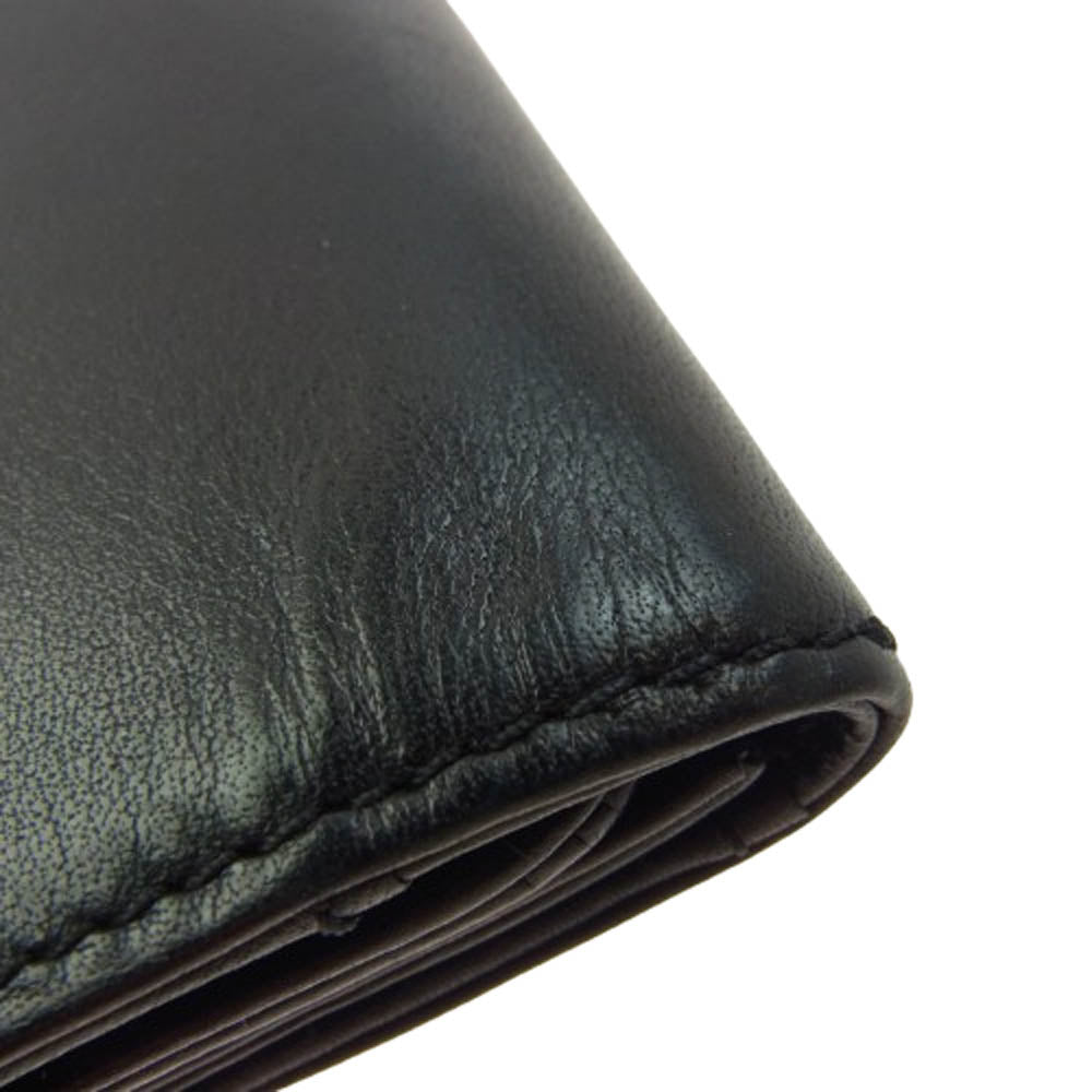 WACKO MARIA ワコマリア WMGP-WL03 × PORTER ポーター STEER HIDE WALLET TYPE3 ステアハイド 三つ折り財布 牛革 ブラック系【中古】