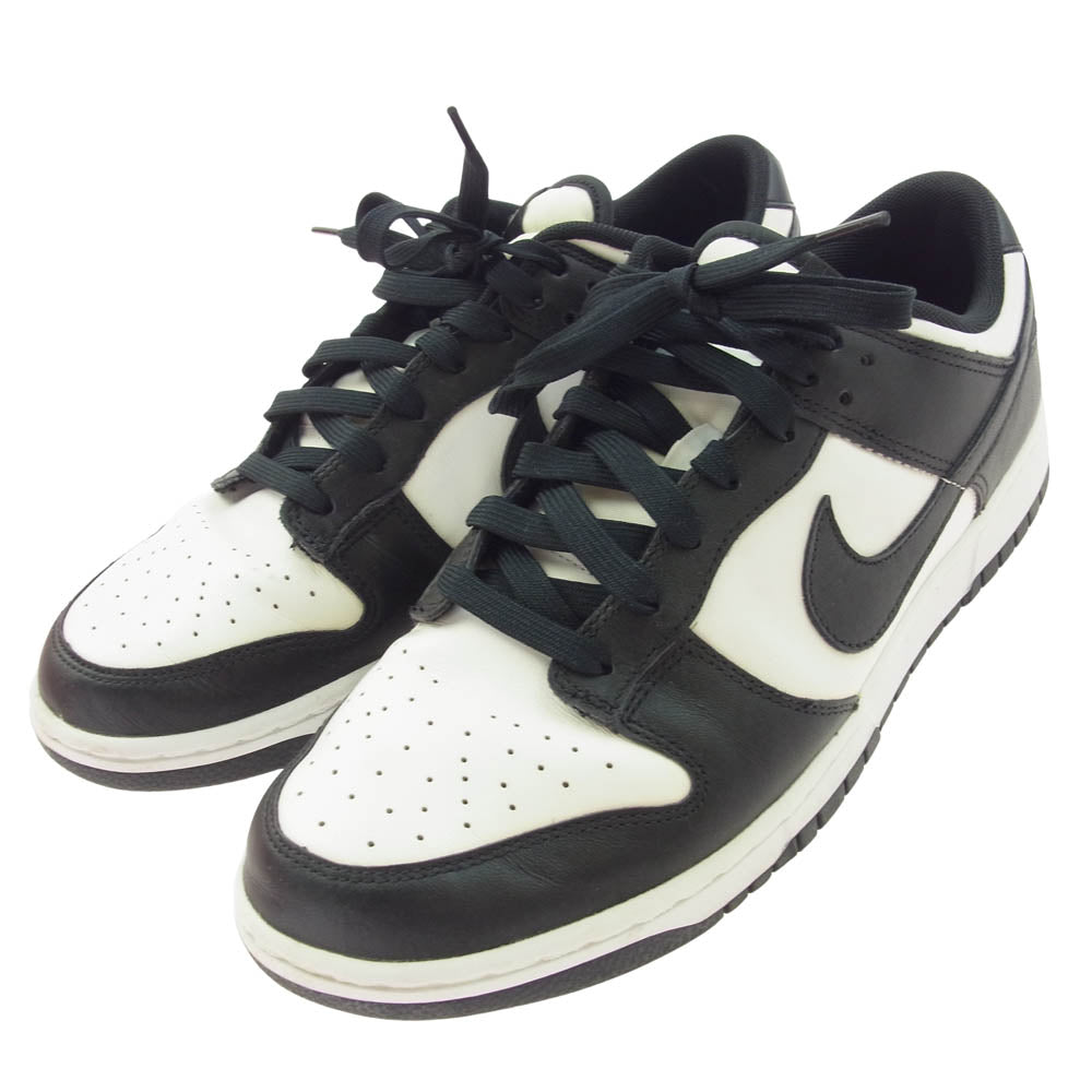 NIKE ナイキ DD1391-100 Dunk Low Retro ダンクロー レトロ パンダ レザー ローカット スニーカー ブラック系 ホワイト系 28.5cm【中古】