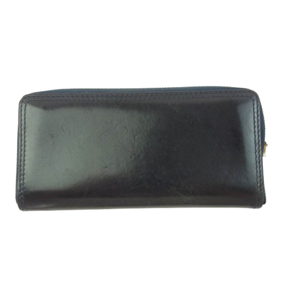 VASCO ヴァスコ ROUND ZIP LONG WALLET ラウンドジップ 長財布 ダークネイビー系【中古】