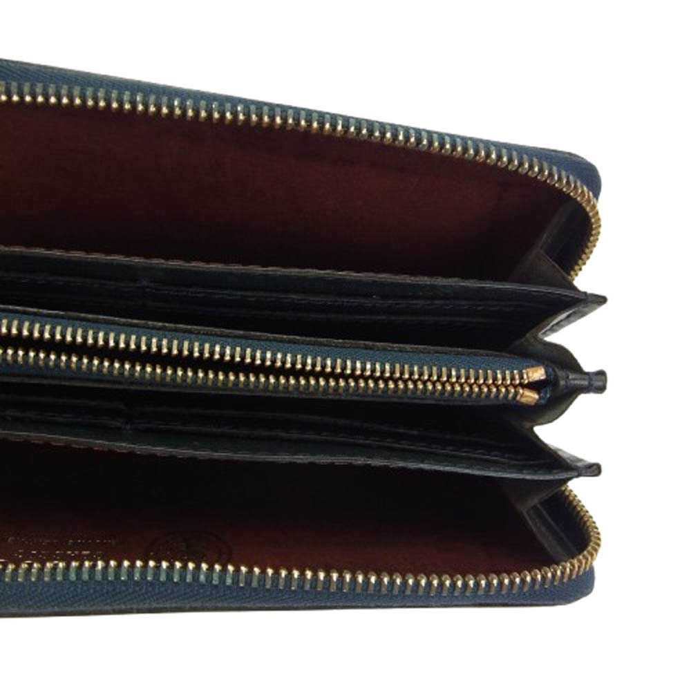 VASCO ヴァスコ ROUND ZIP LONG WALLET ラウンドジップ 長財布 ダークネイビー系【中古】