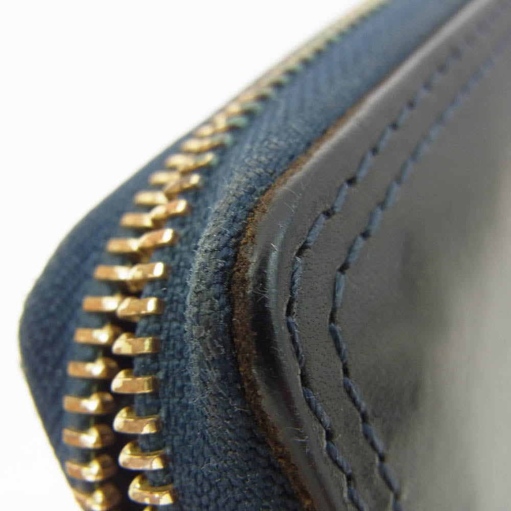VASCO ヴァスコ ROUND ZIP LONG WALLET ラウンドジップ 長財布 ダークネイビー系【中古】