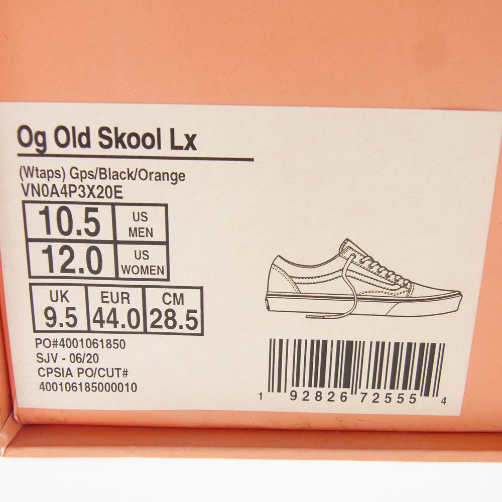 VANS バンズ VN0A4P3X20E × WTAPS Old Skool LX Black Orange ダブルタップス オールドスクール スニーカー ブラック系 28.5cm【中古】