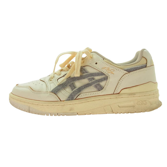 asics アシックス 1201A976-100 Foxtrot Uniform フォックストロットユニフォーム  EX89 Whisper White Cool Grey ウィスパーホワイト クールグレー レザー ローカット スニーカー オフホワイト系 28.5cm【中古】