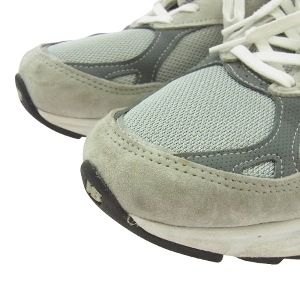 NEW BALANCE ニューバランス M990GY3 USA製 990V3 Gray スエード メッシュ ローカット スニーカー グレー系 28cm【中古】